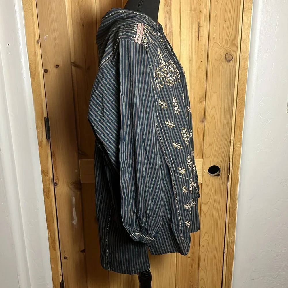 FREE PEOPLE Embellished Stripe Pullover - Picture 9 of 16